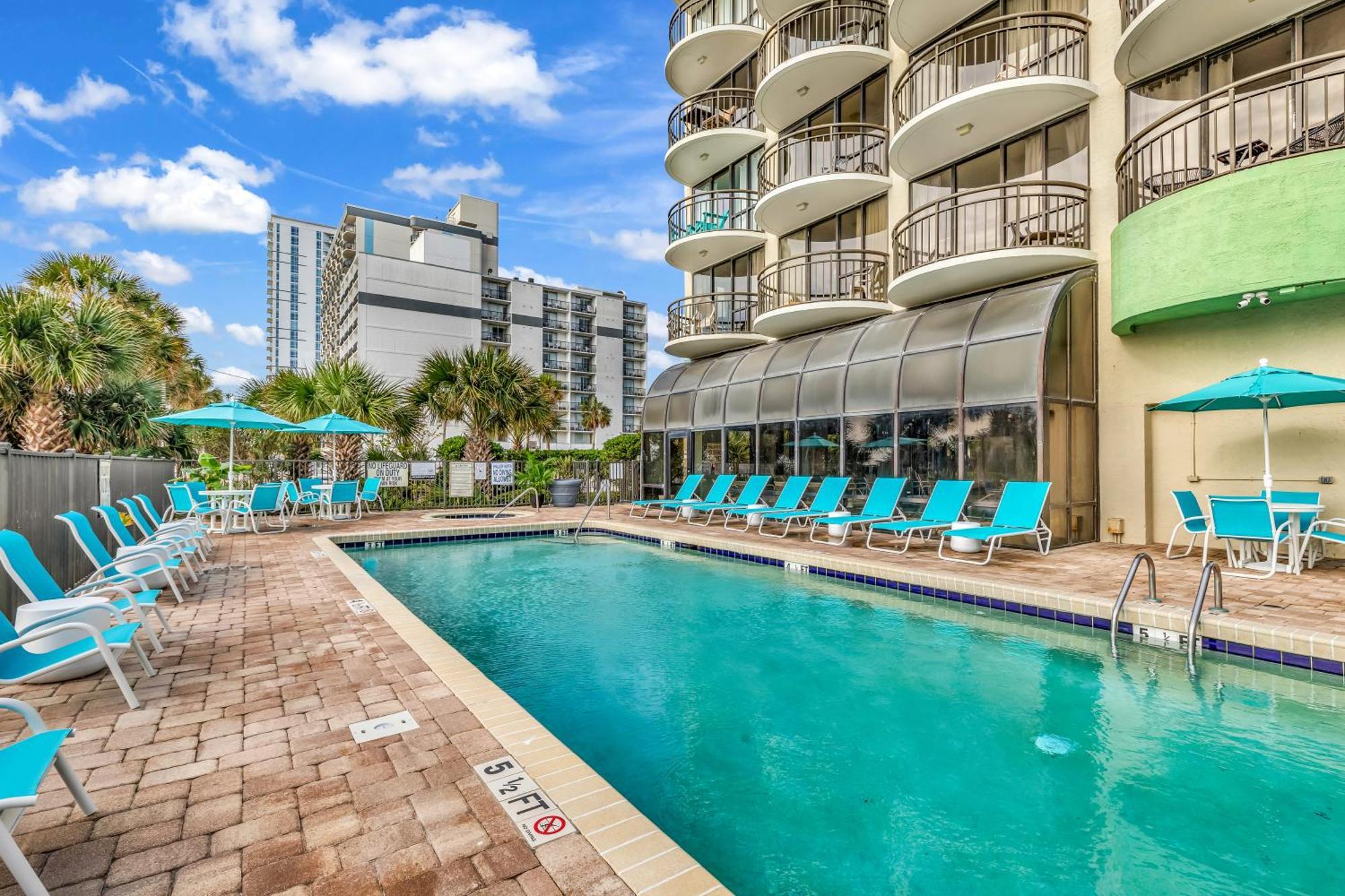 Ocean View Double Suite! Sleeps 4 Meridian Plaza 705 Myrtle Beach Exterior photo